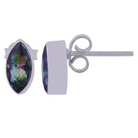 Amethyst Natural Gemstone 925 Sterling Solid Silver Marquise Cut Stone Handmade Stud Earrings