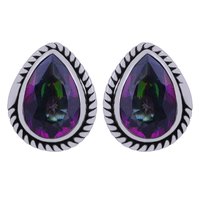 Green Onyx Natural Gemstone 925 Sterling Solid Silver Pear Cut Stone Handmade Stud Earrings