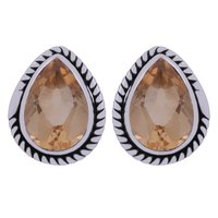 Green Onyx Natural Gemstone 925 Sterling Solid Silver Pear Cut Stone Handmade Stud Earrings