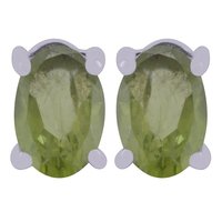 Citrine Natural Gemstone 925 Sterling Solid Silver Oval Cut Stone Handmade Stud Earrings