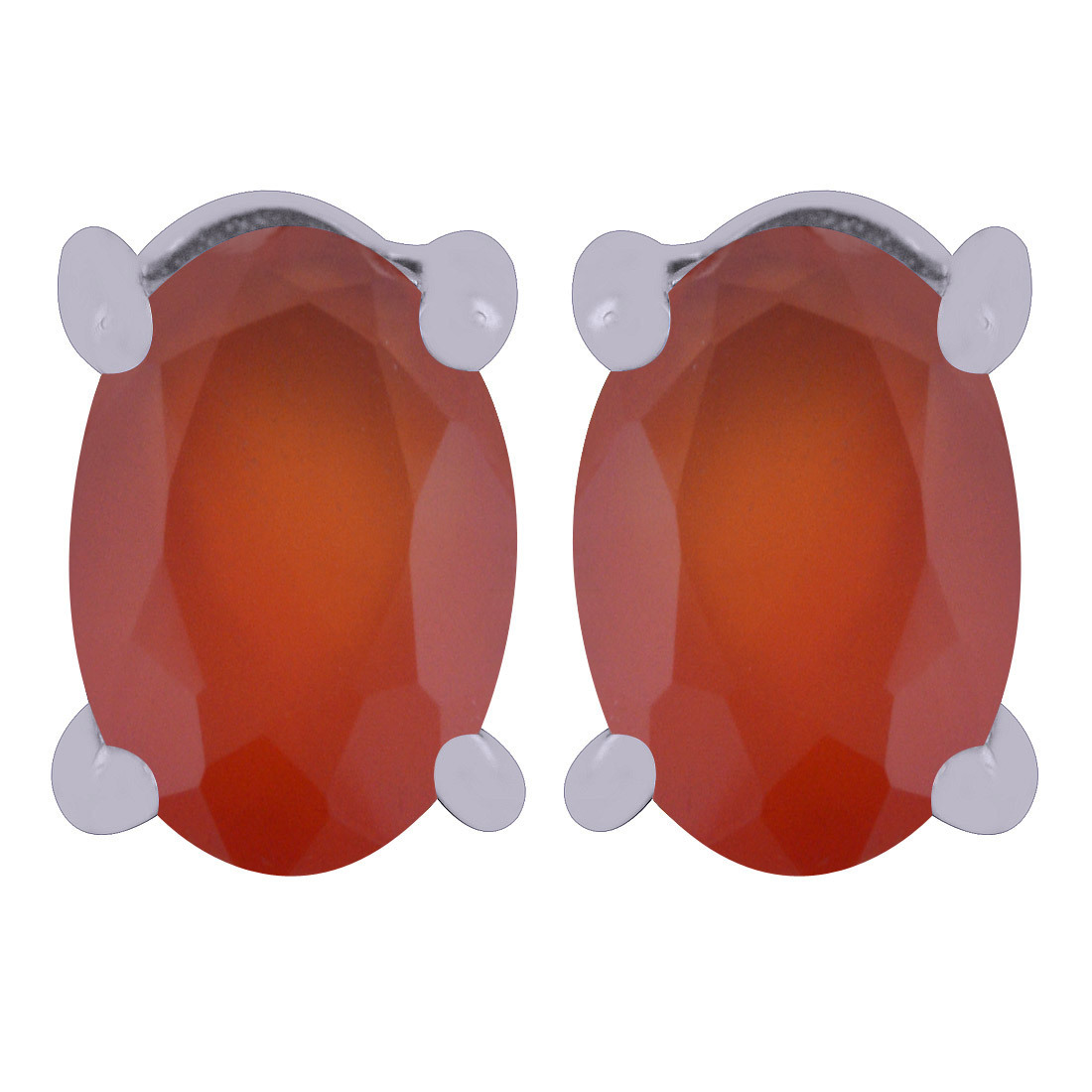 Citrine Natural Gemstone 925 Sterling Solid Silver Oval Cut Stone Handmade Stud Earrings