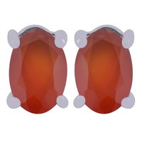 Citrine Natural Gemstone 925 Sterling Solid Silver Oval Cut Stone Handmade Stud Earrings
