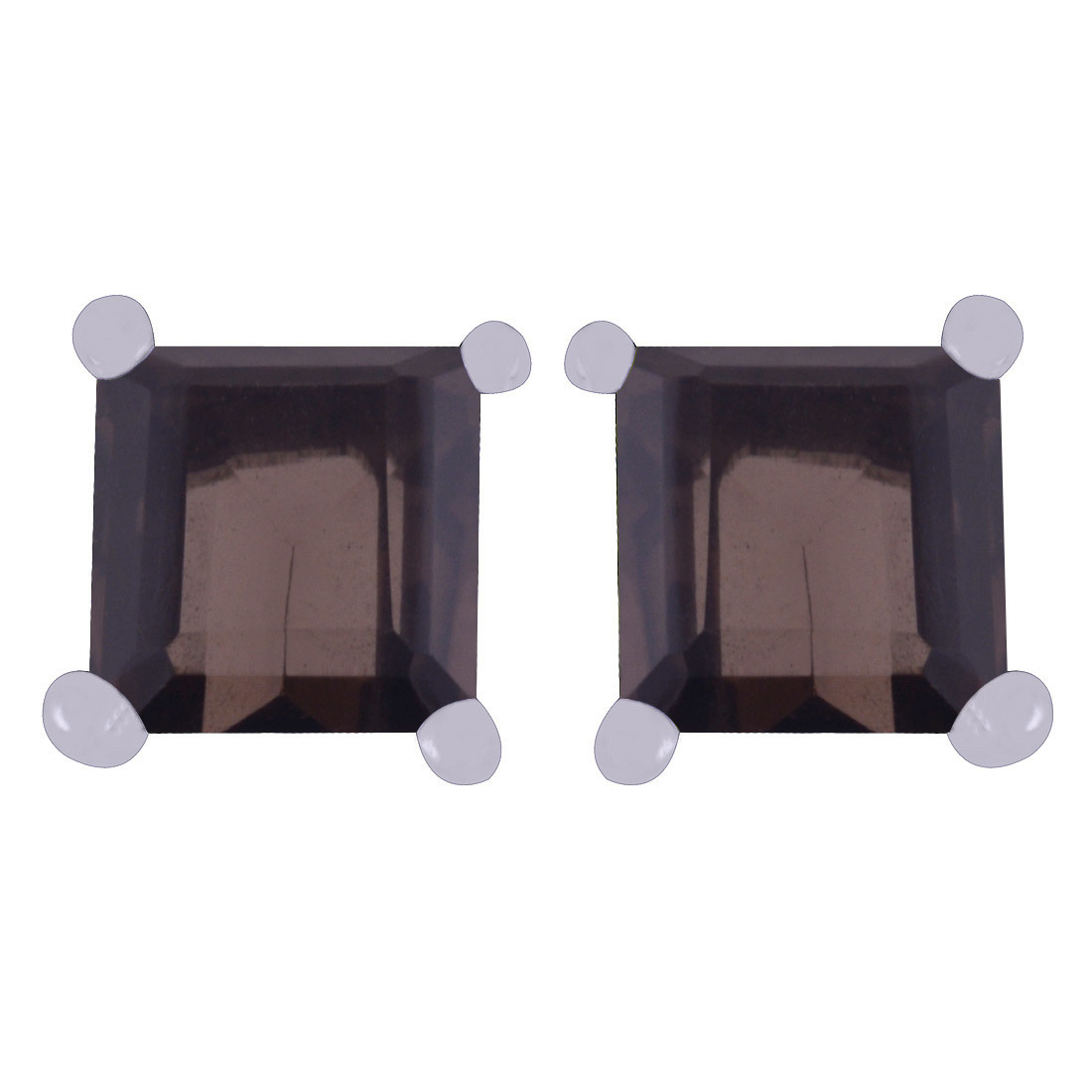 Peridot Natural Gemstone 925 Sterling Solid Silver Square Cut Stone Handmade Stud Earrings