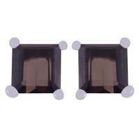 Peridot Natural Gemstone 925 Sterling Solid Silver Square Cut Stone Handmade Stud Earrings