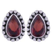 Amethyst Natural Gemstone 925 Sterling Solid Silver Pear Cut Stone Handmade Stud Earrings