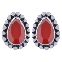 Amethyst Natural Gemstone 925 Sterling Solid Silver Pear Cut Stone Handmade Stud Earrings