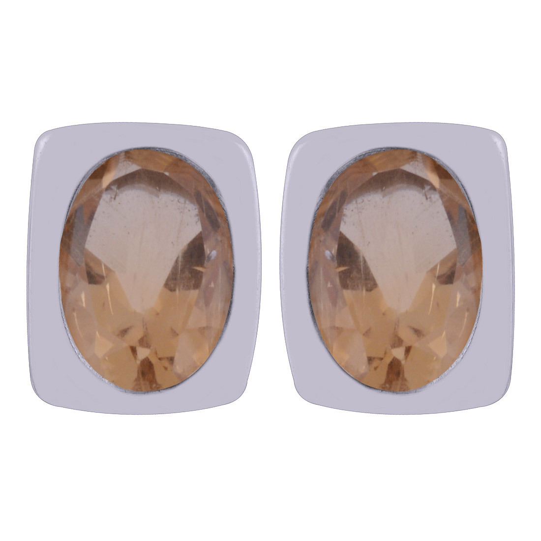 Peridot Natural Gemstone 925 Sterling Solid Silver Oval Cut Stone Handmade Stud Earrings