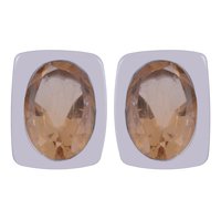 Peridot Natural Gemstone 925 Sterling Solid Silver Oval Cut Stone Handmade Stud Earrings