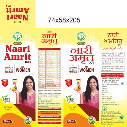 Naari Amrit Syrup Age Group: For Adults
