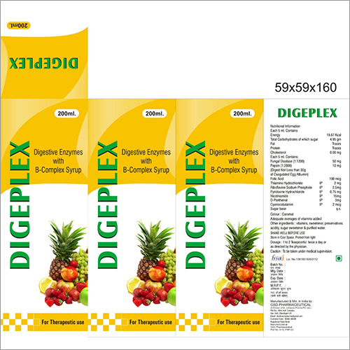 Digestive Enzymes With B-Complex Syrup Age Group: For Adults