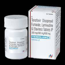 Tenolam E Tablet (Lamivudine (300Mg) + Tenofovir Disoproxil Fumarate (300Mg) + Efavirenz (600Mg) Expiration Date: 2 Years