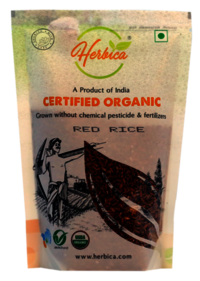 Organic Red Rice - Long Grain, Red Color, 100% Purity, 12 Months Shelf Life | High Fiber Content, Boosts Oxygen Circulation