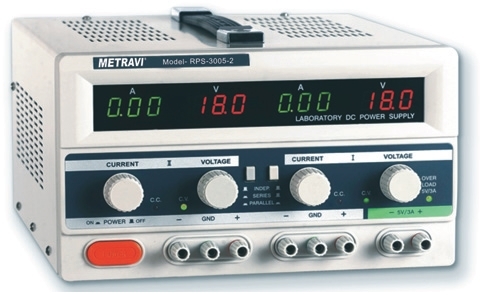 Metravi Rps-3005-2 Dc Regulated Power Supply with Dual Red LED Display