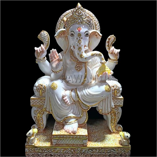 Marble Bal Ganesha Statue Size: 12-16 Inch