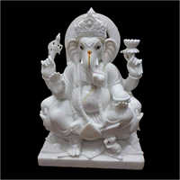 Marble White Bal Ganesha Statue