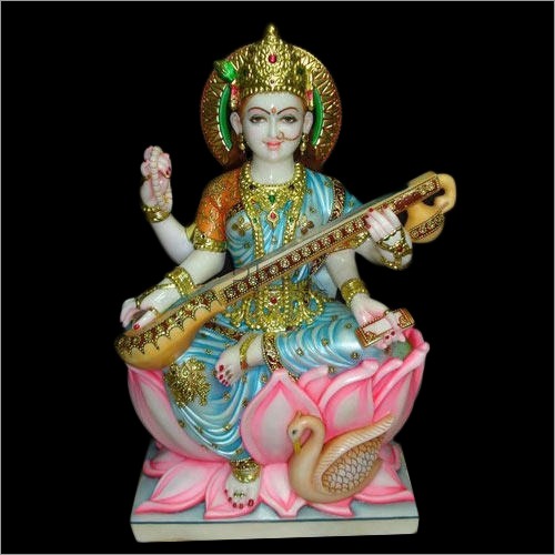 Statues Marble Saraswati Idol
