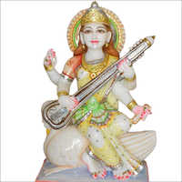 Marble Color Saraswati Statue