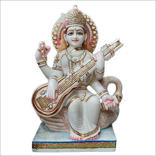 Marble Divine Saraswati Statue