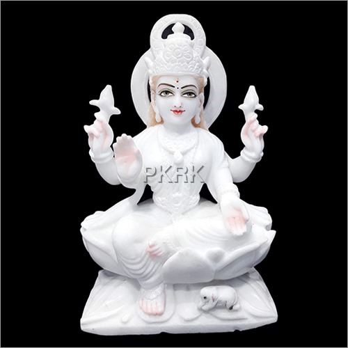 Marble White Seating Laxmi Statue