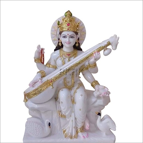 Marble Hindu Saraswati Statue