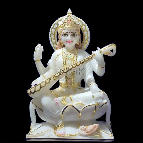 Marble Dust Saraswati Statue