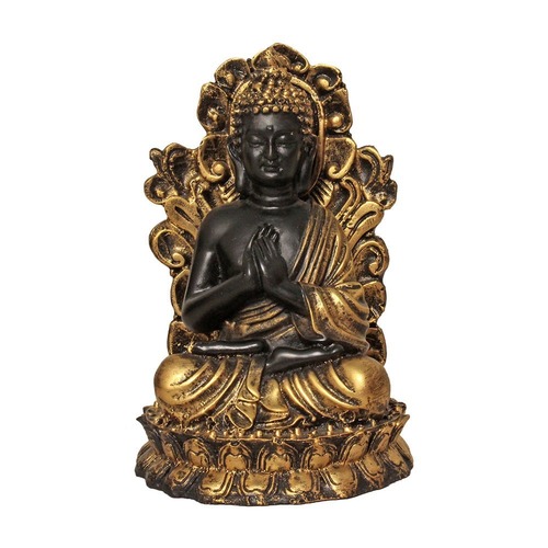 Antique Look Lord Buddha Sitting On Singhasan Idol Statues