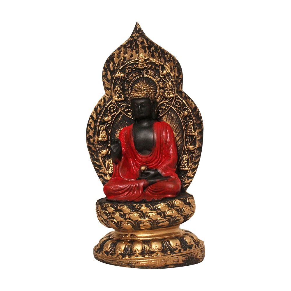 Antique Look Lord Buddha Sitting On Singhasan Idol Statues