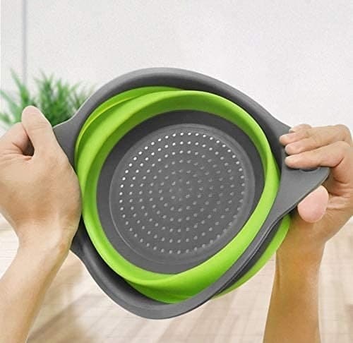 SMALL SIZE (1 PCS ) FOLDABLE SILICONE ROUND FOOD STRAINER
