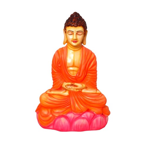Meditating Buddha Statue Sitting On Lotus