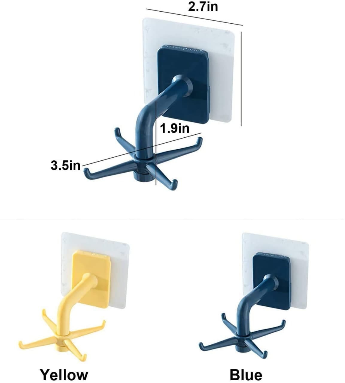 360 DEGREE ROTATING 4 HOOKS