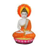 Resin Lord Buddha Statue With Energy Circle Background