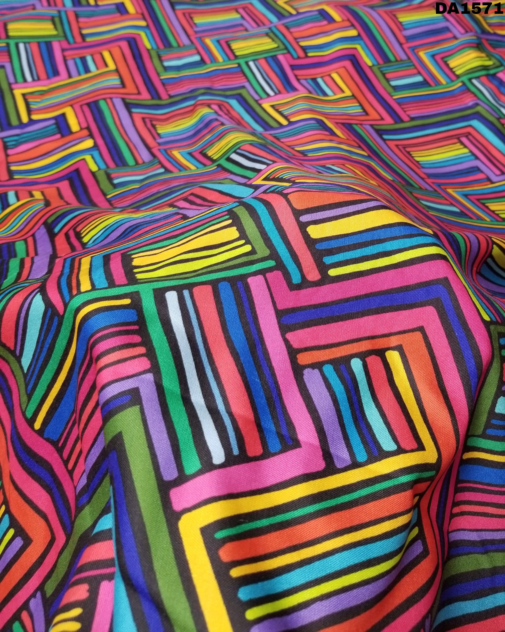 Latest Digital Print Design On Rayon Silk Fabric