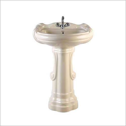 Vr-609 Vitrosa Big Sterling Series Running Pedestal Wash Basin