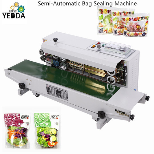 FR-900 Automatic Horizontal Plastic Film Bags Heat Sealing Machine Continuous Band Sealer Machine
