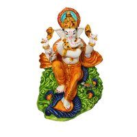 Ganpati Statue Sitting On Rock