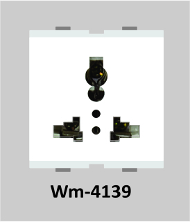 Wit Modular 13a Intel Socket - Polycarbonate & Brass Conductor , White Color for Enhanced Durability and Performance
