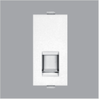Wit Rj 11 Telephone Jack Single Line With Shutter 1m - White Color | Enhanced Connectivity And Dust Protection Features