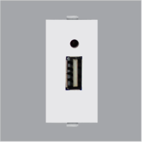 Wit Modular Usb Socket - Polycarbonate, White | 2.4 Amp Fast Charging Capability