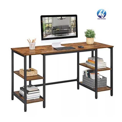Particle Board & Iron Frame Folding Computer Desk For Home Office Use