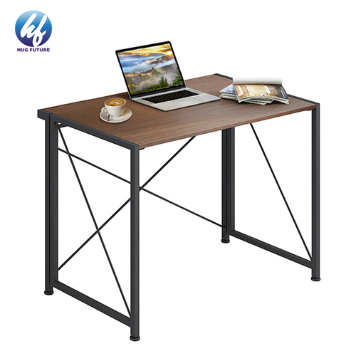 Particle Board & Iron Frame Pc Laptop Study Writing Table Workstation With Large Monitor Stand