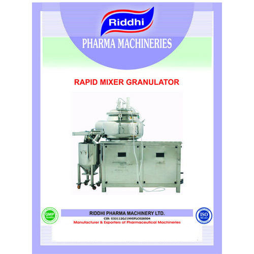 Rapid Mixer Granualtor - Capacity: Lab Model To 600 Litres Kg/Hr