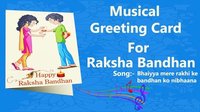 Rakhi Combo Includes Musical Greeting Card Rakhi, Chawal, Roli Attached with Card Plays Bhaiyya Mere