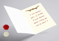 Rakhi Combo Includes Musical Greeting Card Rakhi Chawal Roli Attached with Card Plays Bhaiyya Mere