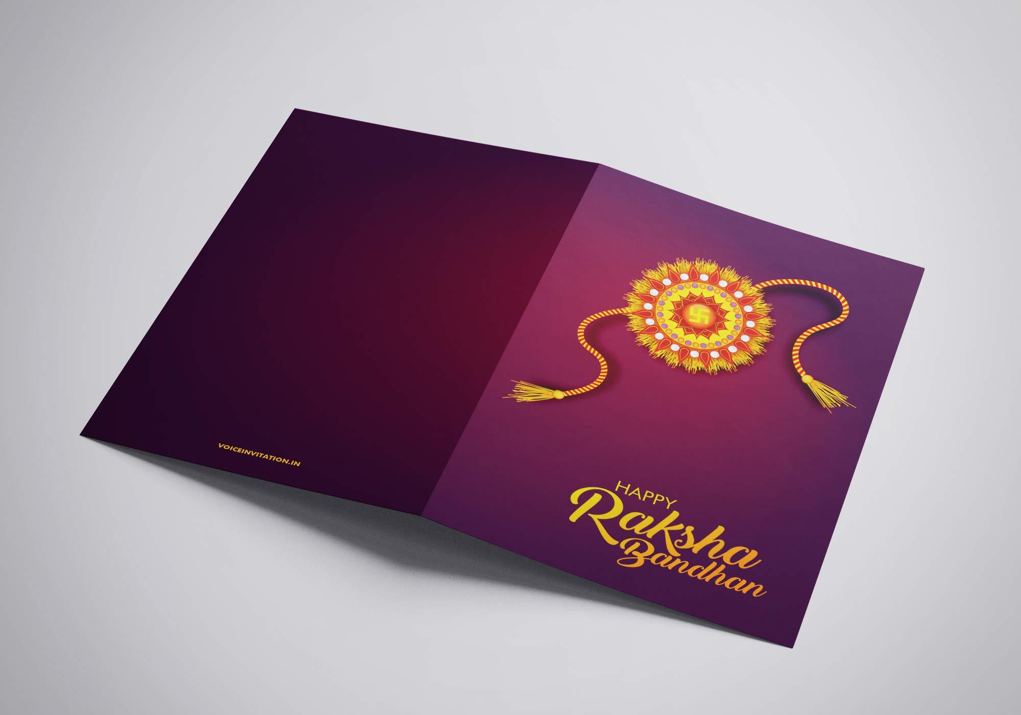 Happy Raksha Bandhan Musical Singing Voice Greeting Card Musical Recordable Customized For Brother