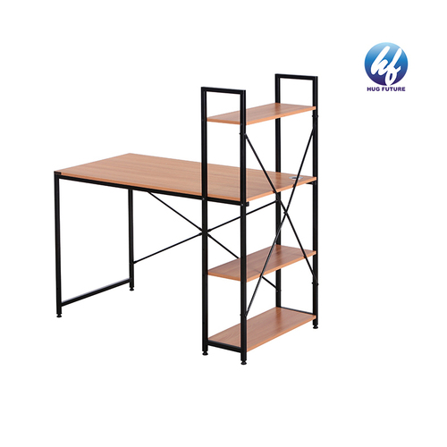 Home Office Study Table Desk With Bookshelf