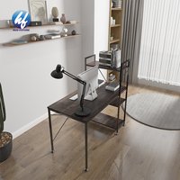 Home Office Study Table Desk With Bookshelf