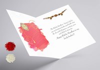 Musical Rakhi Greeting Card With Rakhi Chawal Roli Attached with Card Plays Bhaiyya Mere