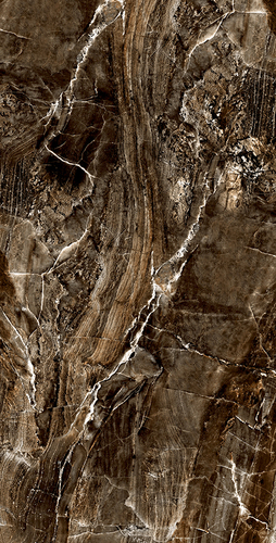 Alpha Brown 600x1200mm High Gloss Porcelain Tiles