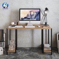 Factory Office Desk Modern Computer Desk Pc Table Metal And Wood 45.3 Inch Desk
