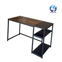 Factory Office Desk R Shaped Modern Computer Desk Pc Game Table Metal And Wood 45.3inch Gaming Desk